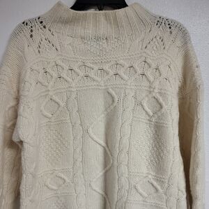 Nordstrom Cream Cable Knit Turtleneck Sweater